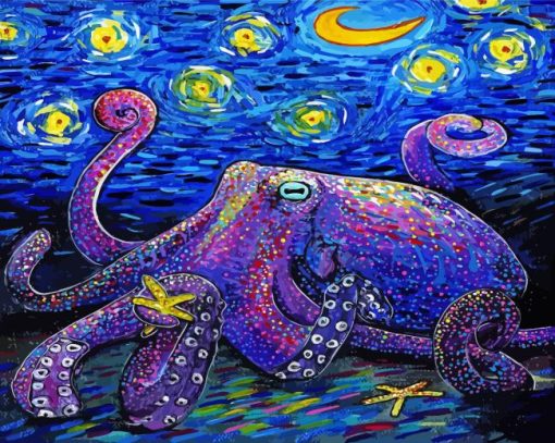 Abstract Octopus Art Paint By Numbers