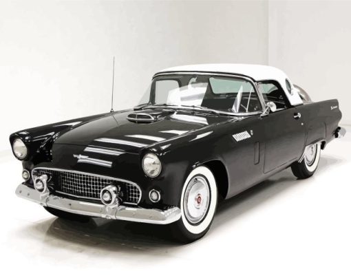 Black 1956 Thunderbird Car Paint By Numbers