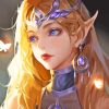 Blonde Fantasy Elf Girl Paint By Numbers