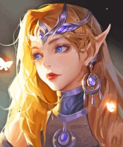 Blonde Fantasy Elf Girl Paint By Numbers