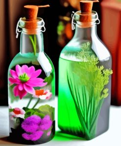 Botanical Glass Bottles Paint By Numbers