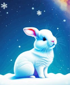 Bunny In Snow Paint By Numbers