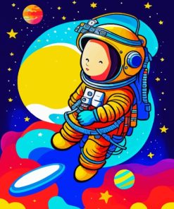 Cute Astronaut Art Paint By Numbers