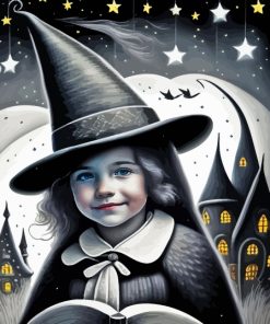 Cute Witch Girl Paint By Numbers