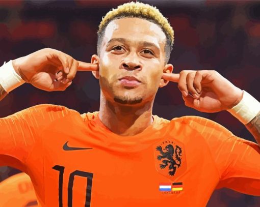 Footballer Memphis Depay Paint By Numbers