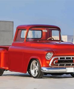 Red Camionnette Chevrolet Paint By Numbers