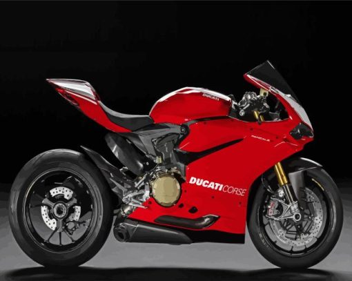 Red Superbike Paint By Numbers