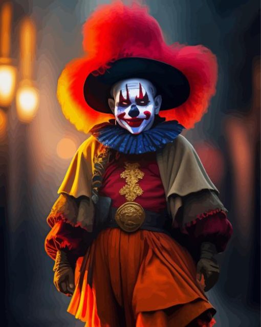 Short Clown Paint By Numbers