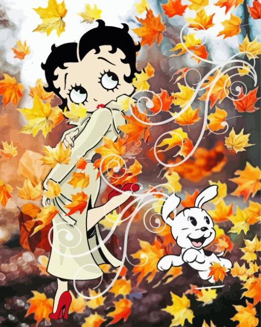 Fall Betty Boop Paint By Numbers